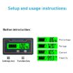 50A 12V/48V Battery Charge Meter with Digital Display Voltmeter 2m - 5