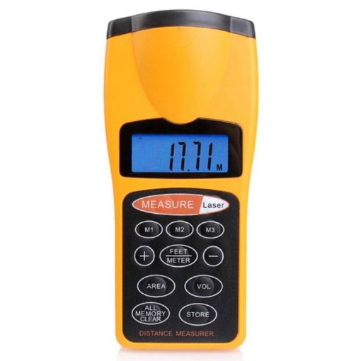 1.8" LCD Ultrasonic Distance Measurer with Laser, CP-3007 (1.5-60 ft) - 1