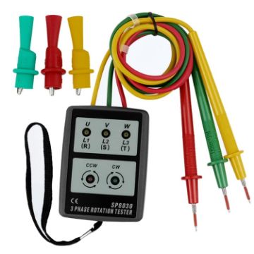 SP8030 3 Phase AC Phase Detector Rotation Tester Indicator - 1