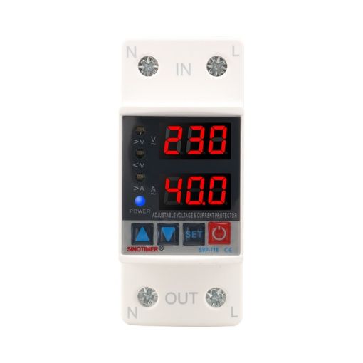 SINOTIMER SVP-718 40A Voltage Protector 220V AC, Self-resetting - 1