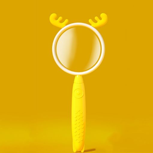 Cartoon Yellow Deer 3x HD Magnifying Glass Toy Gift for Kids - 1