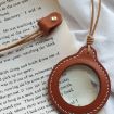 Adjustable Portable Hanging Magnifier with Leather Case (Black) - 4