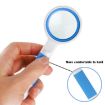 75mm Hand-Held Magnifier Glass with Anti-Skid Handle (4x Black White) - 3