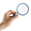 75mm Hand-Held Magnifier Glass with Anti-Skid Handle (4x Black White) - 4