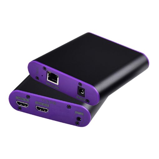 HDMI Extender CAT871 with IR, 120m, EU Plug, over CAT5e/CAT6 Cable - 1