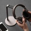Silver Aluminum Alloy Headphone Holder H-Stand Display Rack - 5