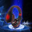 KOTION EACH G4000 Gaming Headset with Mic, Volume Control, LED (Red/Black) - 8