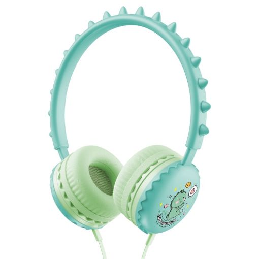 Y19 Cute Dinosaur Cartoon Stereo Wired Headphones with Mic - 1