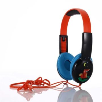 KID101 Black Red Portable Cute Children's Learning Headphones - 1