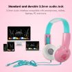 KID101 Cute Children Learning Headphones - Wired, Pink/Green - 4