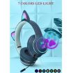 Grey AKZ-022 Cat Ear Foldable LED Headset with USB & 3.5mm Mic - 4