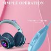 Grey AKZ-022 Cat Ear Foldable LED Headset with USB & 3.5mm Mic - 8