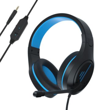 SADES MH601 Gaming Headset w/ Mic, 2.2m Cable, Noise Reduction (Black Blue) - 1