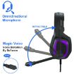 SADES MH602 Gaming Headset, 3.5mm Plug, Retractable Mic, Black Purple - 4