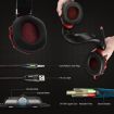 ONIKUMA K2A Gaming Headset with Mic & LED Lights (Black Red) - 3