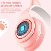 B39 Cat Ear LED Light Wireless Bluetooth Headset (White) - 3