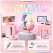 ONIKUMA X33 Pink RGB E-Sports Gaming Headset, 2m Cable - 7