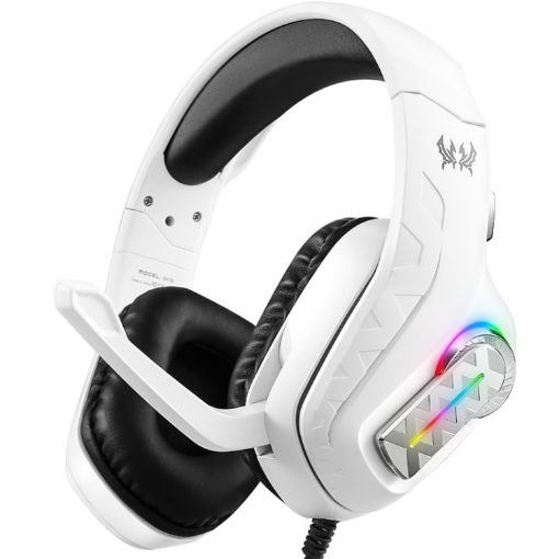 KOTION EACH G4100 Stereo Gaming Earphone with Mic, Black White, 2.1m - 1