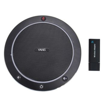 YANS YS-M86 Wireless Omnidirectional Conference Microphone - Black - 1