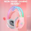 RGB Wired Gaming Headset X26 USB+3.5mm (Pink) - 2