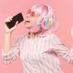 ERXUNG J5 Pink Head-Mounted Luminous Gaming Headset with Mic - 7