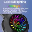 FOREV G97 RGB Wired Gaming Headset with Mic, 7.1 Channel Black - 3