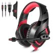 ONIKUMA K1B Red Stereo LED Headphones with Mic for PS4, PC, Phone - 1
