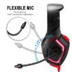 ONIKUMA K1B Red Stereo LED Headphones with Mic for PS4, PC, Phone - 4