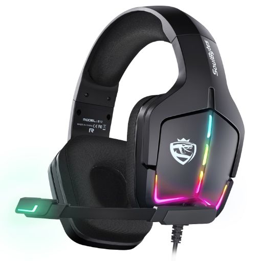 Soulbytes S12 RGB Gaming Headset USB + 3.5mm with Mic (Black) - 1