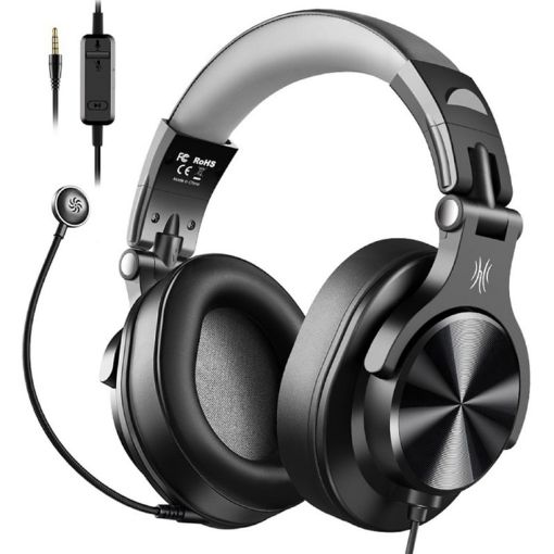 OneOdio A71D Wired Headphone with Noise Reduction & Microphone (Black) - 1