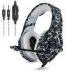 ONIKUMA K1-B Grey Camo Gaming Headphones w/ Mic & Noise Canceling - 1