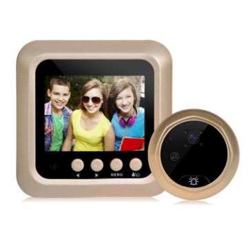 W5 Gold 2.4" Screen 2MP Security Camera Peephole Viewer Doorbell - 1