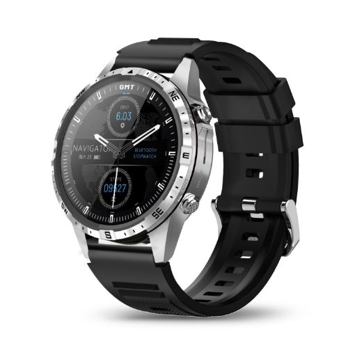 HAMTOD GT45 1.6" Waterproof Smartwatch with Bluetooth Call & NFC (Black) - 1