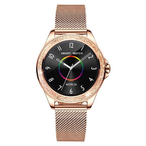 M6003 Rose Gold Women's Smart Watch: Heart Rate, Pedometer, Sleep - 1