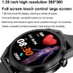 ET310 1.39" IPS IP67 Smart Watch, Leather Band, Temp/ECG (Brown) - 4