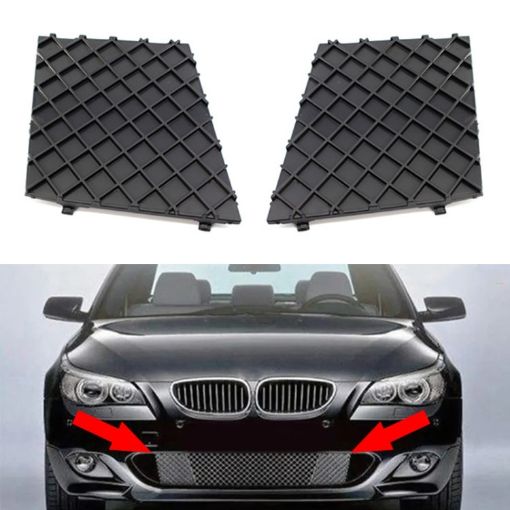 BMW E60 2003-2010 Front Bumper Grille Cover Pair 51117897184 - 1