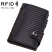 X-51 Pop-up RFID Anti-theft PU Leather Wallet (Carbon Fiber Black) - 1