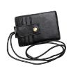 KB153 RFID Antimagnetic Leather Card Holder with Lanyard (Black) - 3
