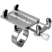 Silver Aluminum Alloy Phone Bracket for Motorcycle Handlebars - 2