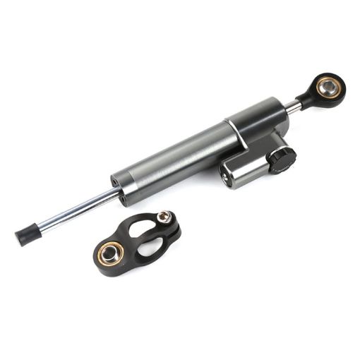 Universal Motorcycle Handlebar Steering Stabilizer Damper (Silver Grey) - 1