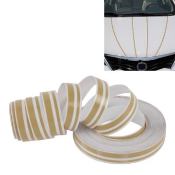 Car Self Adhesive Decorative 12mm Gold Stripe Tape, 9.8m - 1