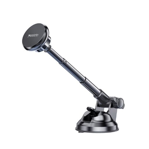 Yesido C41 Telescopic Suction Magnetic Car Phone Holder - Black - 1