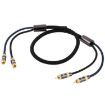 EMK 2x RCA Male to Male Gold Coaxial Audio Cable 1m (Black) - 3