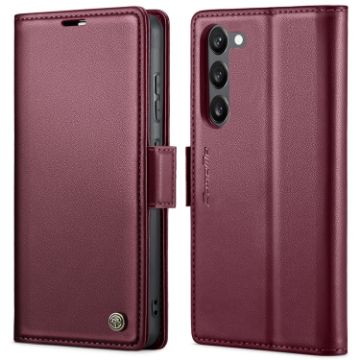 Samsung Galaxy S23+ 5G CaseMe Leather RFID Phone Case (Wine Red) - 1