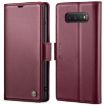 Samsung Galaxy S10 CaseMe 023 Butterfly Leather Case (Wine Red) - 1