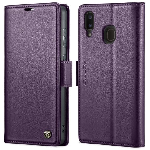 Samsung Galaxy A20/A30/M10s CaseMe 023 RFID Leather Case Purple - 1