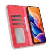 TCL 605/60 SE Red Leather Phone Case with Magnetic Buckle - 4