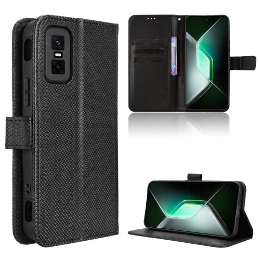 Infinix GT 30 Pro 5G Leather Case (Black) - Diamond Texture - 1