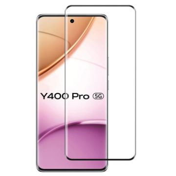 Vivo Y400 Pro 5G Tempered Glass 3D Curved Full Screen Protector - 1