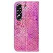 Tecno Camon 40 Pro 4G Pink Leather Magnetic Buckle Phone Case - 3